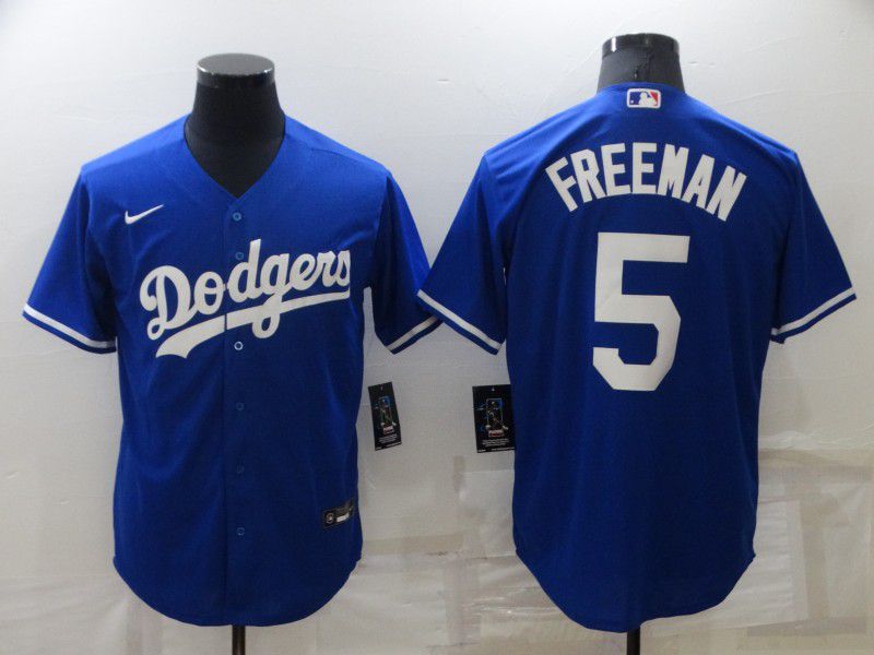 Men Los Angeles Dodgers #5 Freddie Freeman Blue Nike Game 2022 MLB Jersey